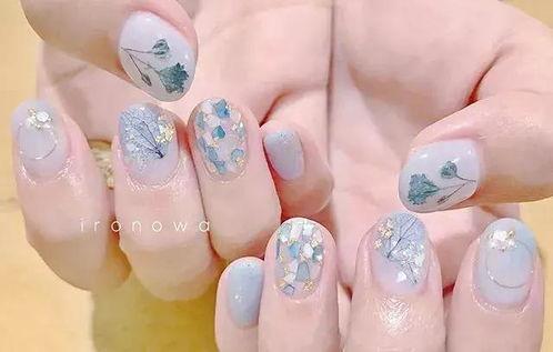 日韩干花美甲视频教程